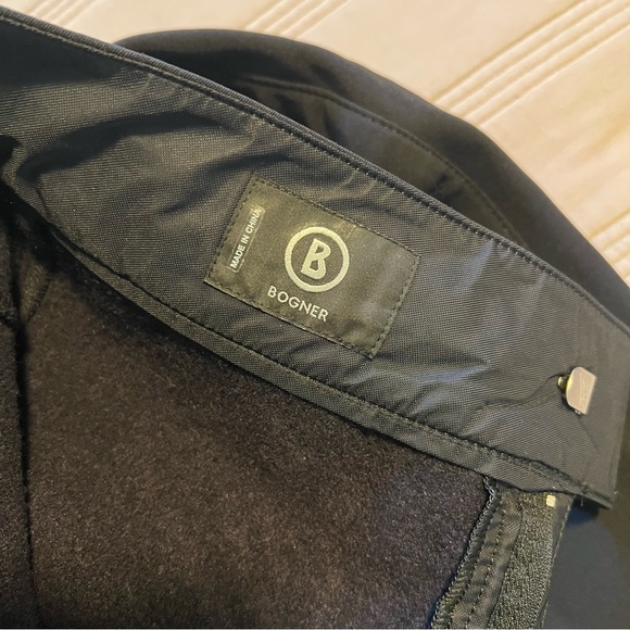 Bogner Black Snow Pants Flared with Zipper Details - Picture 2 of 7